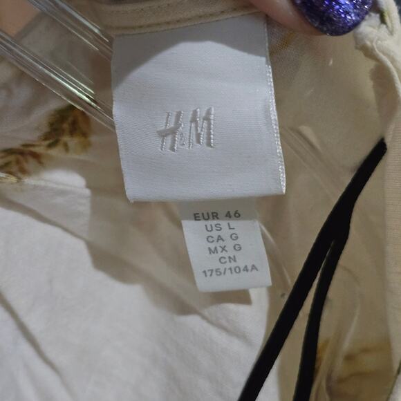 H&M Floral Print Dress with Cutouts Size Large NWOT - Picture 5 of 6